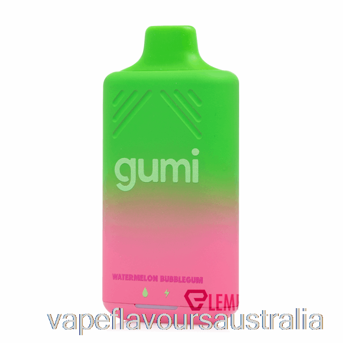 Vape Nicotine Australia Gumi Bar 8000 Disposable Watermelon Bubblegum